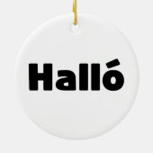 Hallo IJslandse Halló Keramisch Ornament (Achterkant)