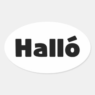 Hallo IJslandse Halló Ovale Sticker