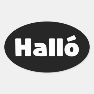 Hallo IJslandse Halló Ovale Sticker