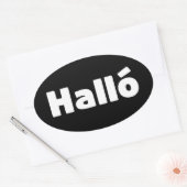 Hallo IJslandse Halló Ovale Sticker (Envelop)