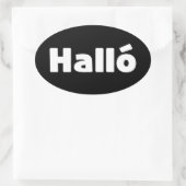 Hallo IJslandse Halló Ovale Sticker (Tas)