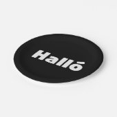 Hallo IJslandse Halló Papieren Bordje (Gekanteld)