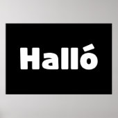 Hallo IJslandse Halló Poster (Voorkant)