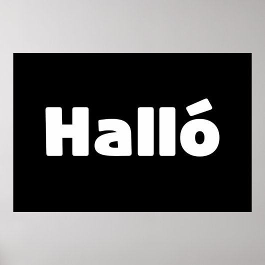 Hallo IJslandse Halló Poster (Voorkant)