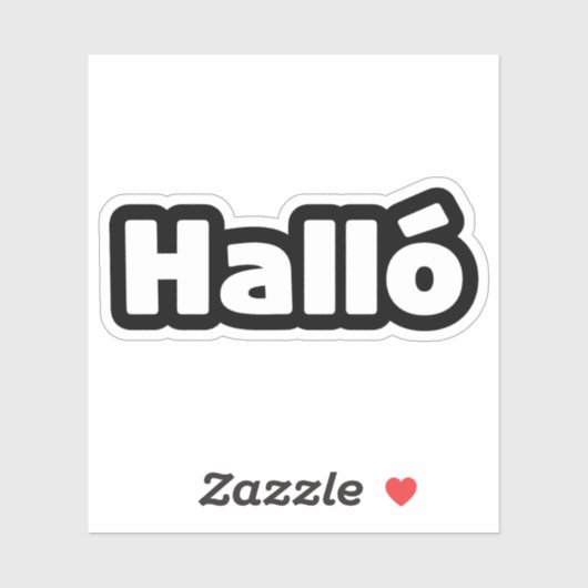 Hallo IJslandse Halló Sticker (Vel)