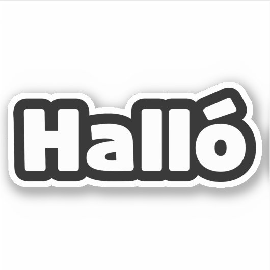 Hallo IJslandse Halló Sticker (Voorkant)