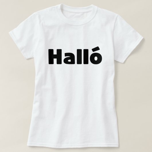 Hallo IJslandse Halló T-shirt (Design voorkant)