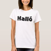 Hallo IJslandse Halló T-shirt (Voorkant)