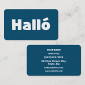 Hallo IJslandse Halló Visitekaartje (Voorkant / Achterkant)