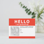 hallo, ik ben afgestudeerd: aankondiging / uitnodi (Staand voorkant)