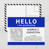 hallo, ik ben afgestudeerd: aankondiging / uitnodi (Voorkant / Achterkant)