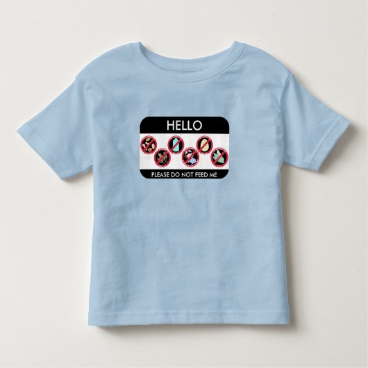 hallo ik ben allergisch voor Aangepast bovenaan 8  Kinder Shirts (Voorkant)