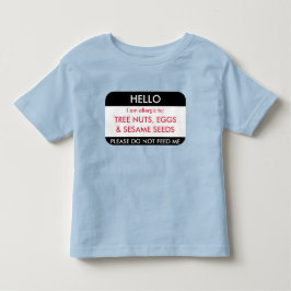 hallo ik ben allergisch voor Gepersonaliseerd voed Kinder Shirts