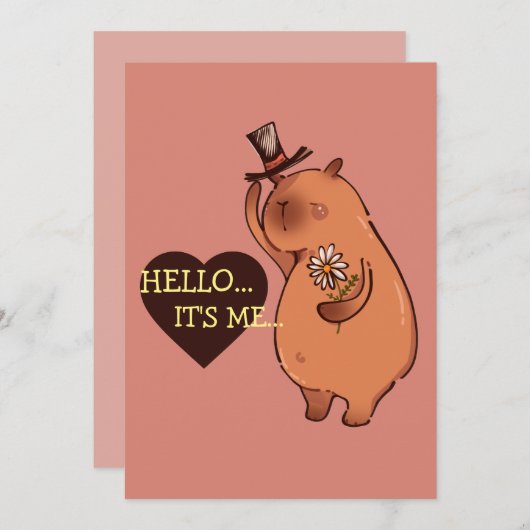 hallo Ik ben Capybara Kaart (Voorkant / Achterkant)