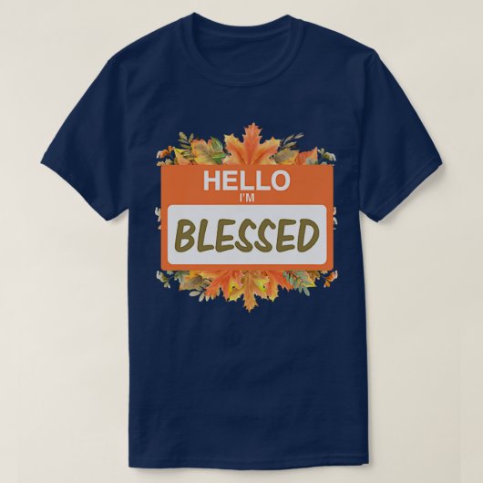 hallo ik ben Christelijke dwars Thanksgiving-dam T-shirt (Design voorkant)