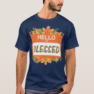 hallo ik ben Christelijke dwars Thanksgiving-dam T-shirt