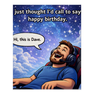 Hallo, ik ben Dave Perfect Poster