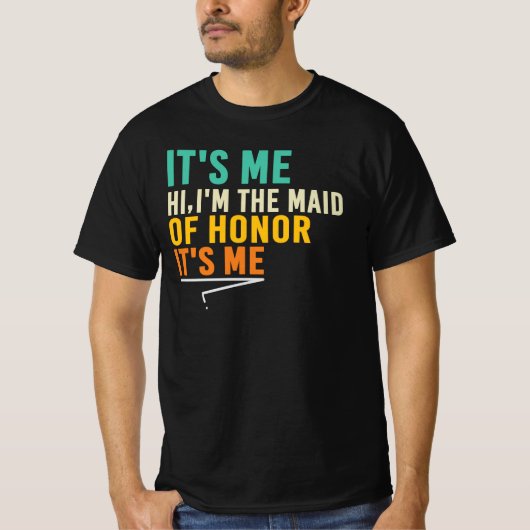 Hallo, ik ben de getuige van de bruid Funny bruilo T-shirt (Voorkant)