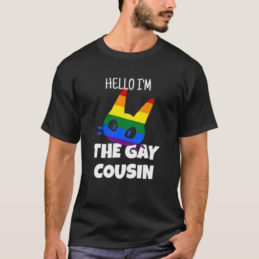 Hallo, ik ben de homo neef  t-shirt (Voorkant)