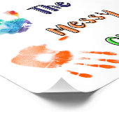 Hallo, ik ben de Messy One - Verfhandafdrukken Foto Afdruk (Hoek)