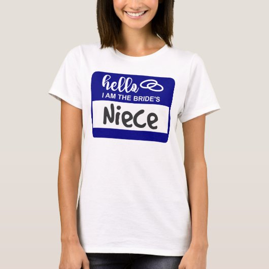 hallo ik ben de nichtnaam van de Bride. T-shirt (Voorkant)