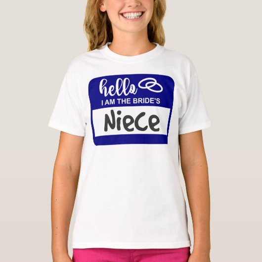 hallo ik ben de nichtnaam van de Bride. T-shirt (Voorkant)