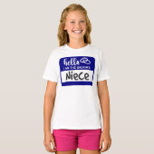 hallo ik ben de Niece Wedding Name Badge van de Gr T-shirt (Voorkant volledig)