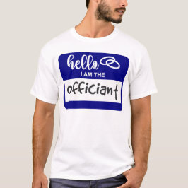 hallo ik ben de officiële bruiloft-naam badge t-shirt