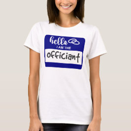hallo ik ben de officiële bruiloft-naam badge t-shirt