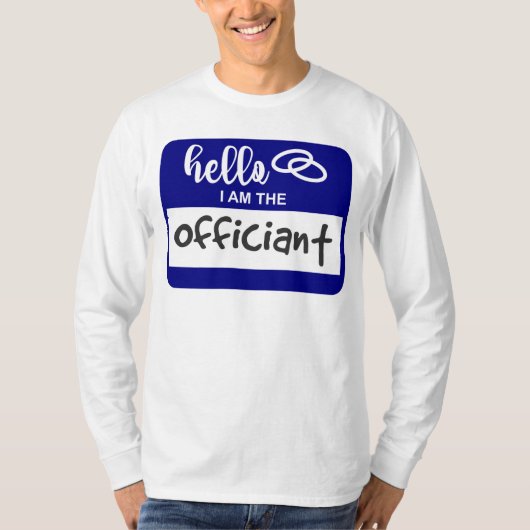 hallo ik ben de officiële bruiloft-naam badge t-shirt (Voorkant)