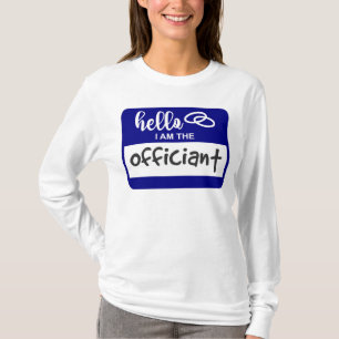 hallo ik ben de officiële bruiloft-naam badge t-shirt