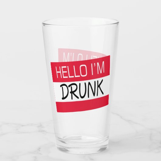 hallo ik ben Drink Humor Glas (Achterkant)