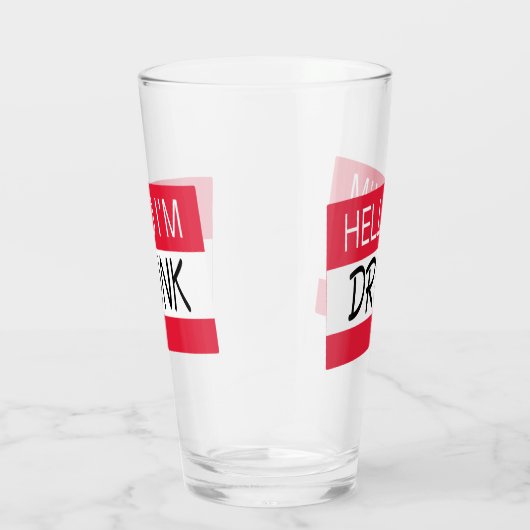 hallo ik ben Drink Humor Glas (Rechts)