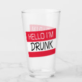 hallo ik ben Drink Humor Glas (Voorkant)