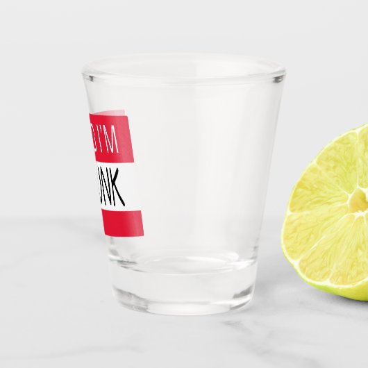 hallo ik ben Drink Humor Shot Glas (Rechts)