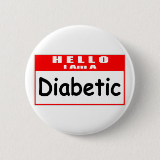 hallo, ik ben een Diabeticus... Nametag Ronde Button 5,7 Cm