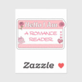 Hallo Ik ben een Romance boekliefhebber Funny Sticker (Vel)
