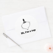 Hallo, ik ben een top ronde sticker (Envelop)