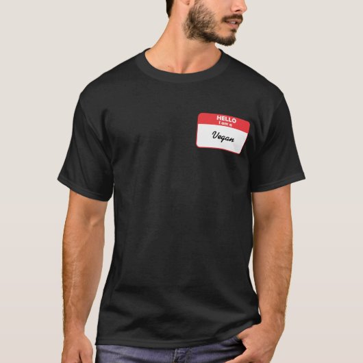 hallo ik ben een Vegan T-shirt (Voorkant)