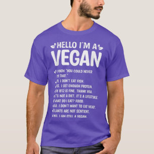 Hallo, ik ben een veganistisch vleesloos plantaard t-shirt
