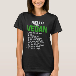 Hallo ik ben een veganistische vegetarische groent t-shirt