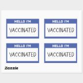 Hallo Ik ben gevaccineerd Rechthoekige Sticker (Vel)