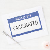Hallo Ik ben gevaccineerd Rechthoekige Sticker (Envelop)