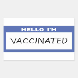 Hallo Ik ben gevaccineerd Rechthoekige Sticker