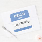 Hallo Ik ben gevaccineerd Vierkante Sticker (Envelop)