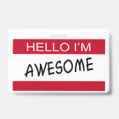 HALLO IK BEN GEWELDIGE BADGE (Achterkant)