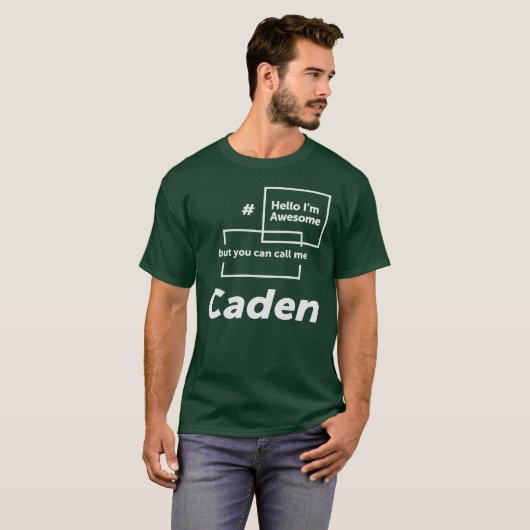Hallo Ik ben Geweldige Caden Funny Name Caden T-shirt (Voorkant volledig)