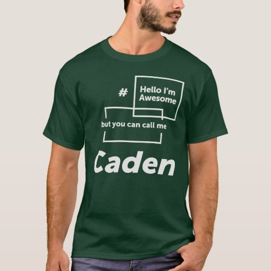 Hallo Ik ben Geweldige Caden Funny Name Caden T-shirt (Voorkant)