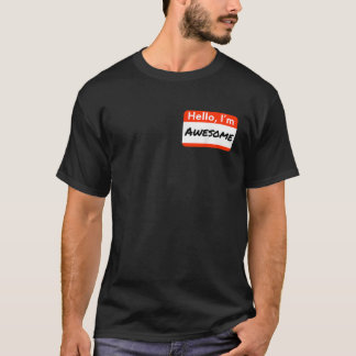 Hallo Ik ben Geweldige Humorous Funny Name Tag Gif T-shirt