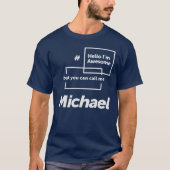 Hallo Ik ben Geweldige Michael Funny Name Michael T-shirt (Voorkant)